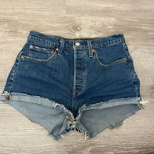 Levis Blue Denim Shorts